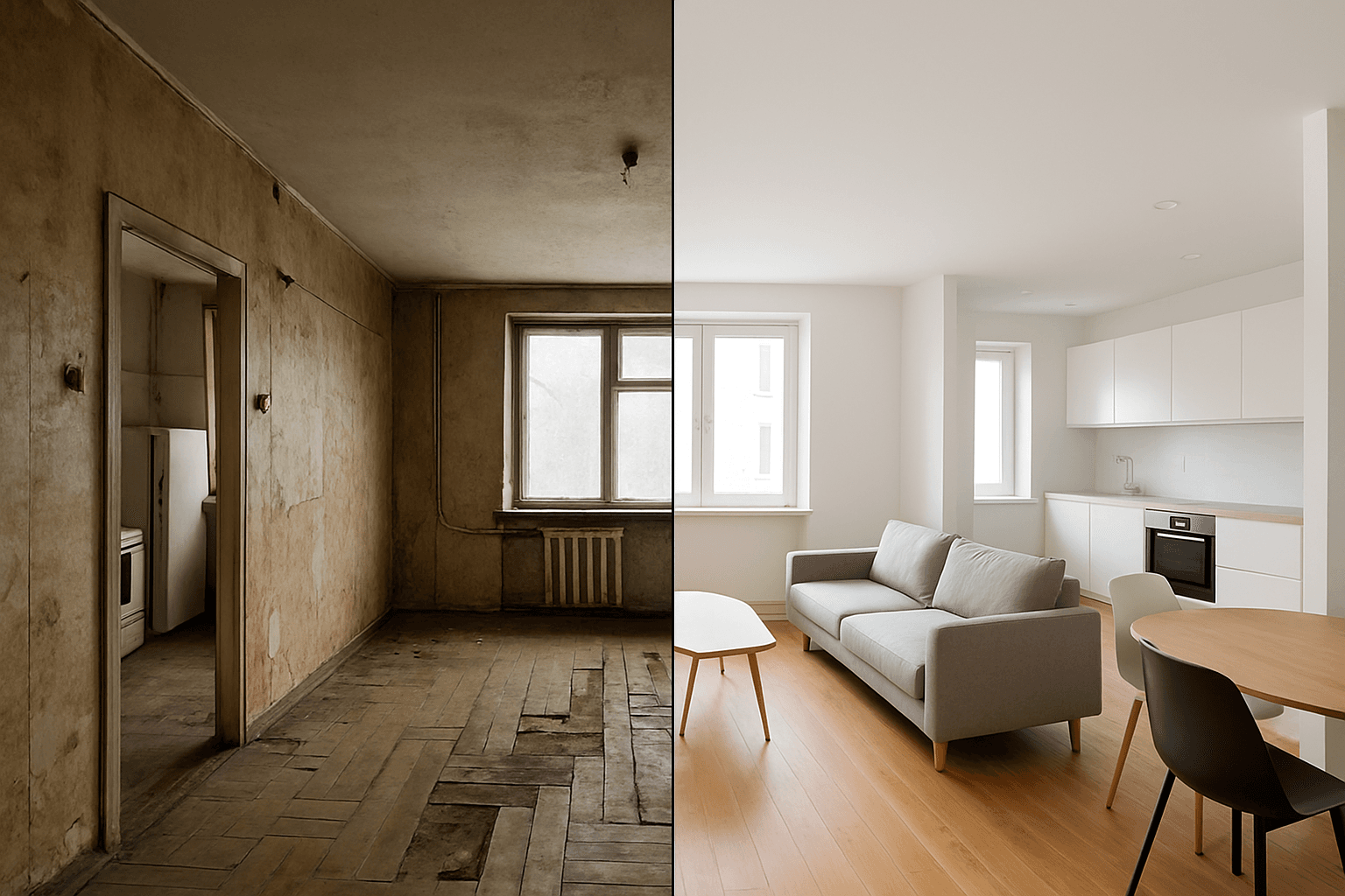 Vorher-Nachher Transformation: Wanddurchbruch in Stellingen